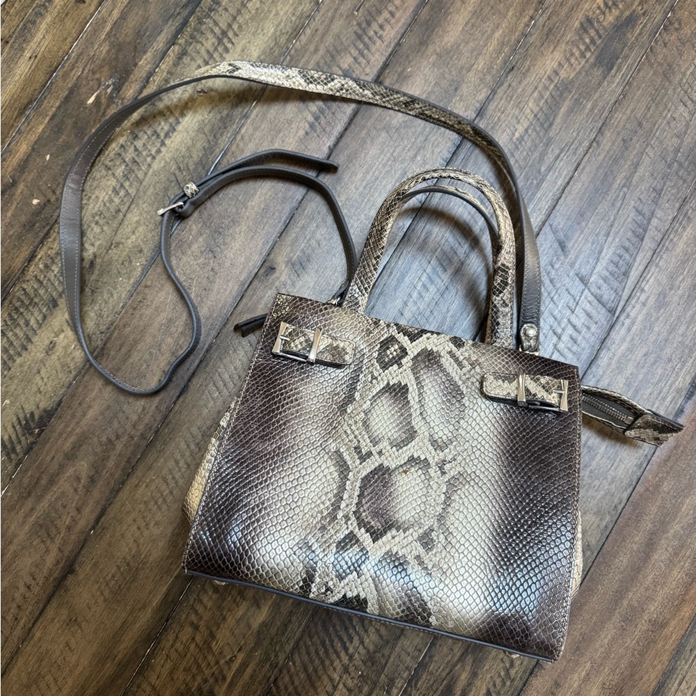 Stuart Weitzman | *Rare* Python Satchel Crossbody - image 2